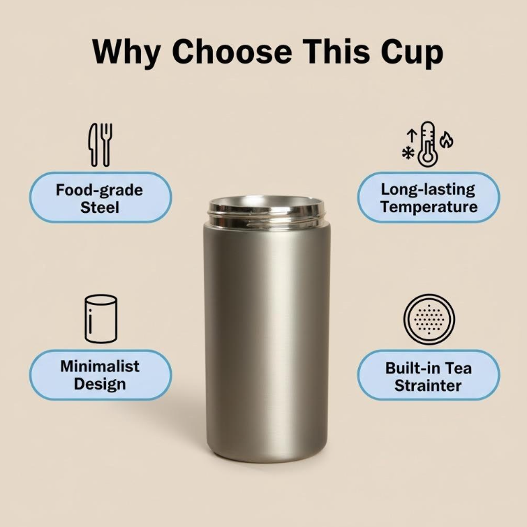 350ML Tea Strainer Stainless Steel Thermos