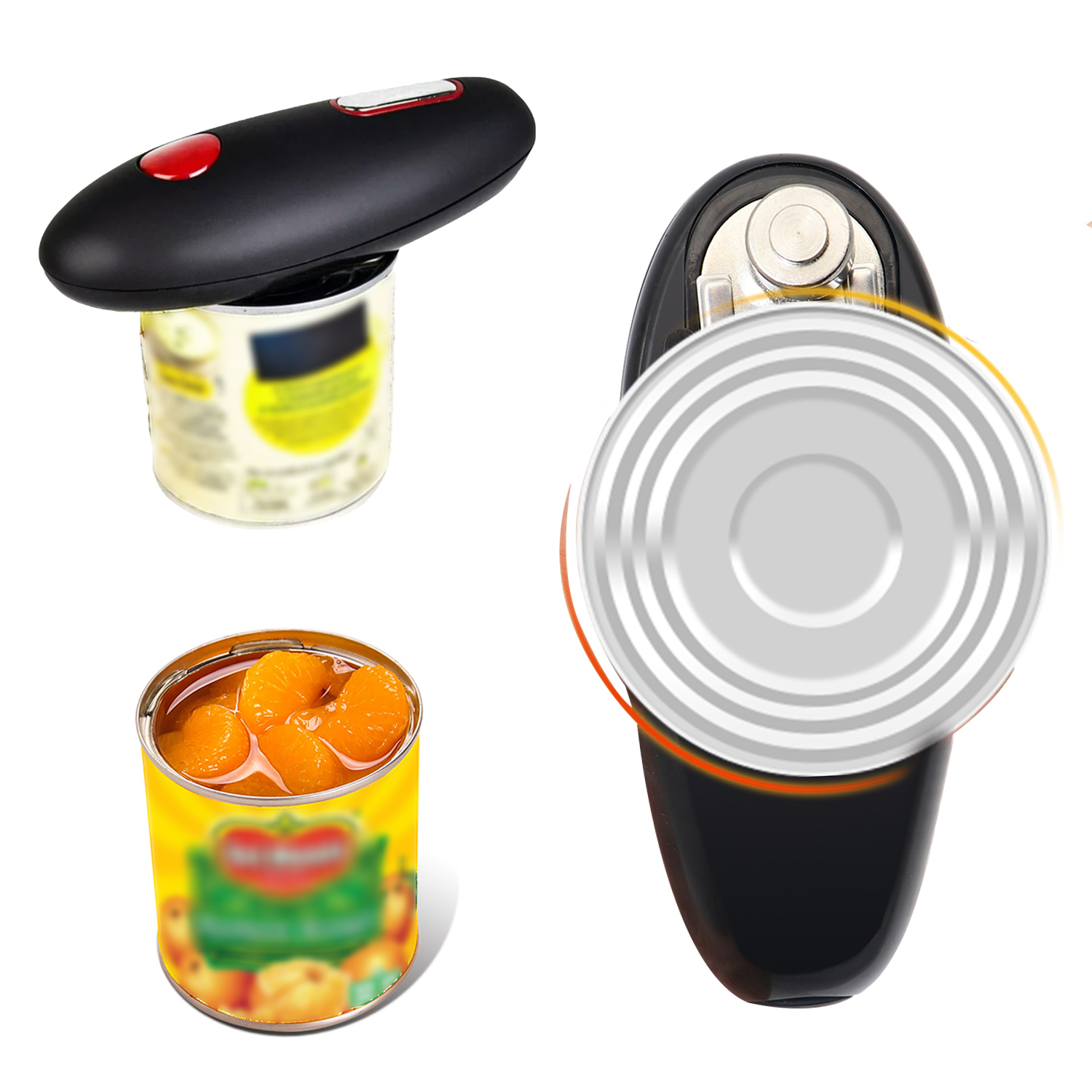 Electric Can Opener Automatic Bottle Opener Jar Can Tin Touch No Sharp Edges Handheld Jar Openers Kitchen Bar Tools