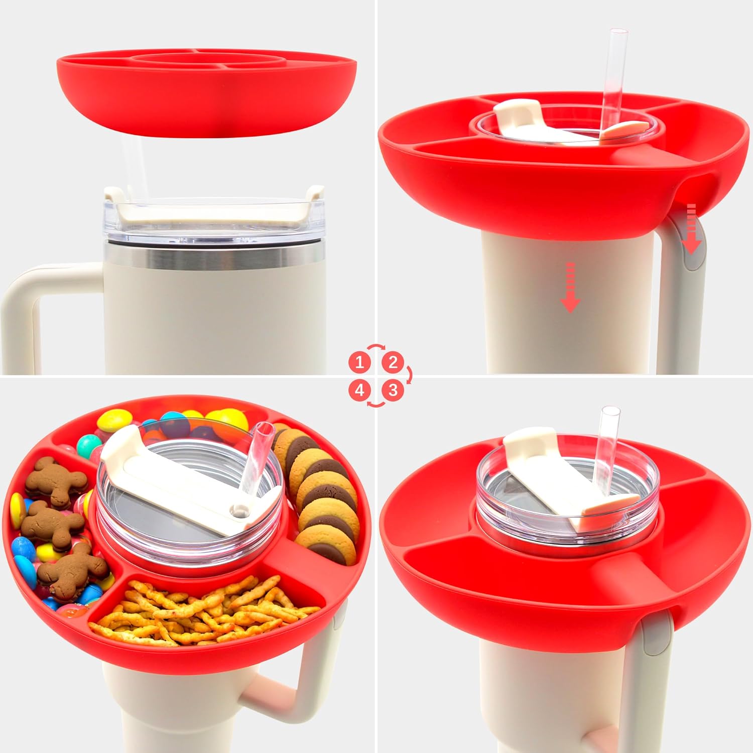Silicone Snack Tray (fits 40 Oz Cup)
