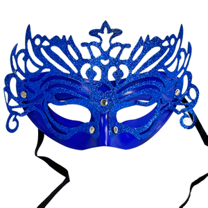 Shiny Blue Costume Eye Mask