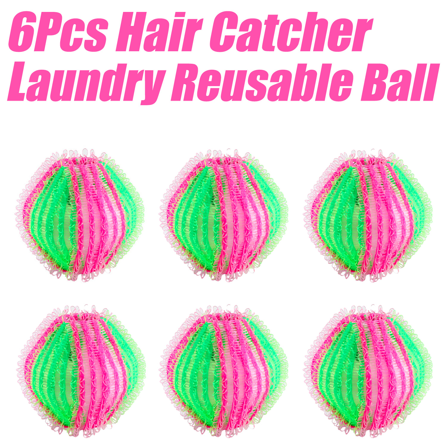 6Pcs Nylon Laundry Balls Anti-winding Washing Machine Hair Remover Laundry Ball Fluff Cleaning Lint Fuzz Grab Laundry Balls