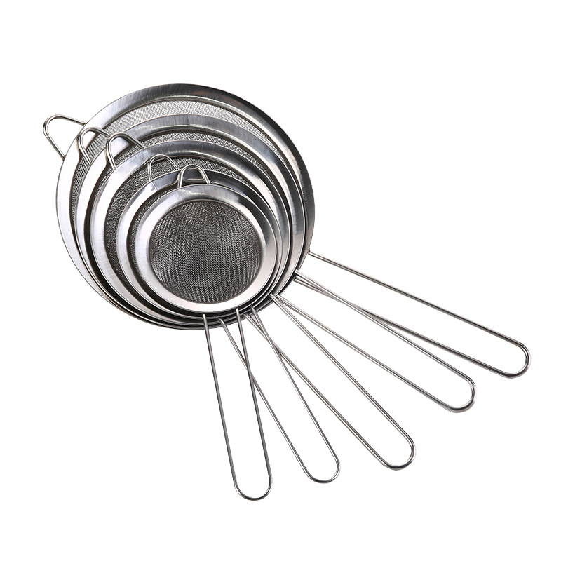 Premium Stainless Steel Fine Mesh Strainer Set – Heavy Duty, Rust-Proof, Food Grade, 3-Pack Fine Sieves for Straining Pasta, Quinoa, Vegetables, And More – Durable Kitchen Colander with Comfortable Ha