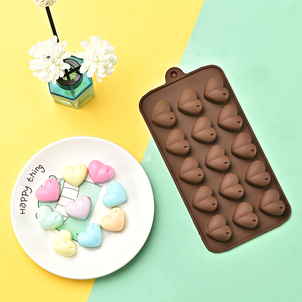 Silicone Chocolate Molds Set, 15-Cavity Flexible Candy Molds for Baking, Ice Cubes, And Chocolate Making
