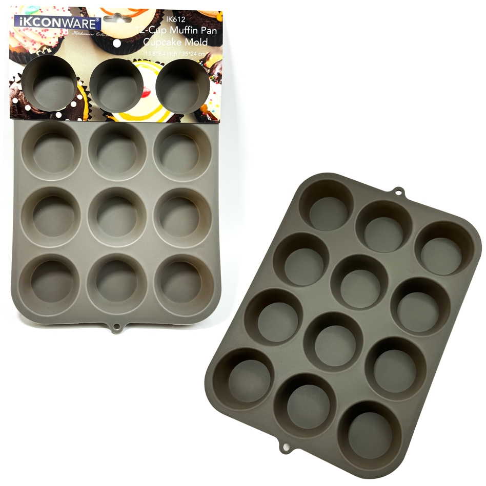 35x24cm 12-Cup Silicone Muffin Mold