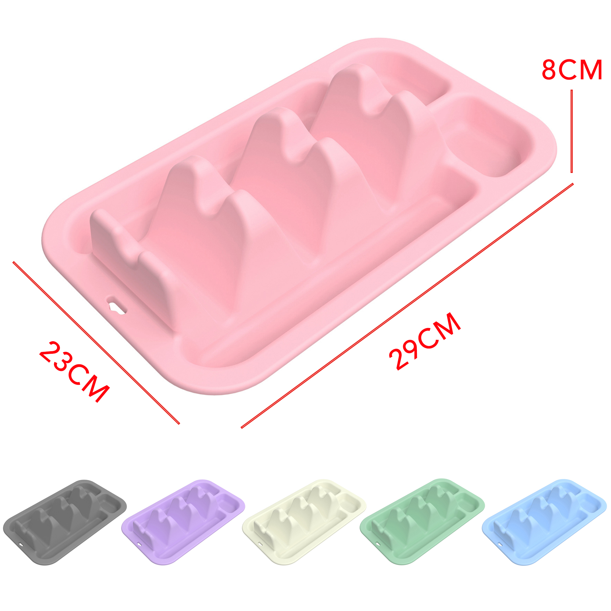 Silicone Taco Holder Stand with Sauce Cups, Oven & Dishwasher Safe Taco Tray Holds 4 Tacos