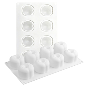 8 Cavity Cherry Shaped Silicone Mold, Food Grade Nonstick Baking Tray