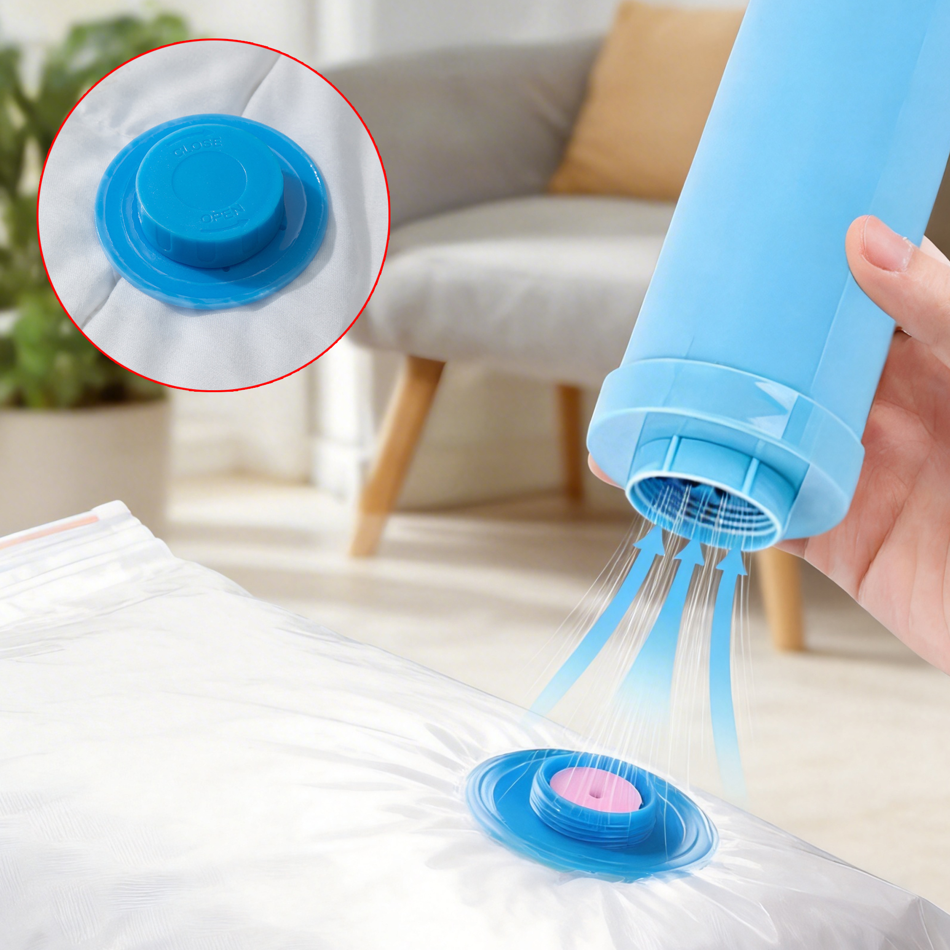 Vacuum Storage Bags with Hand Pump