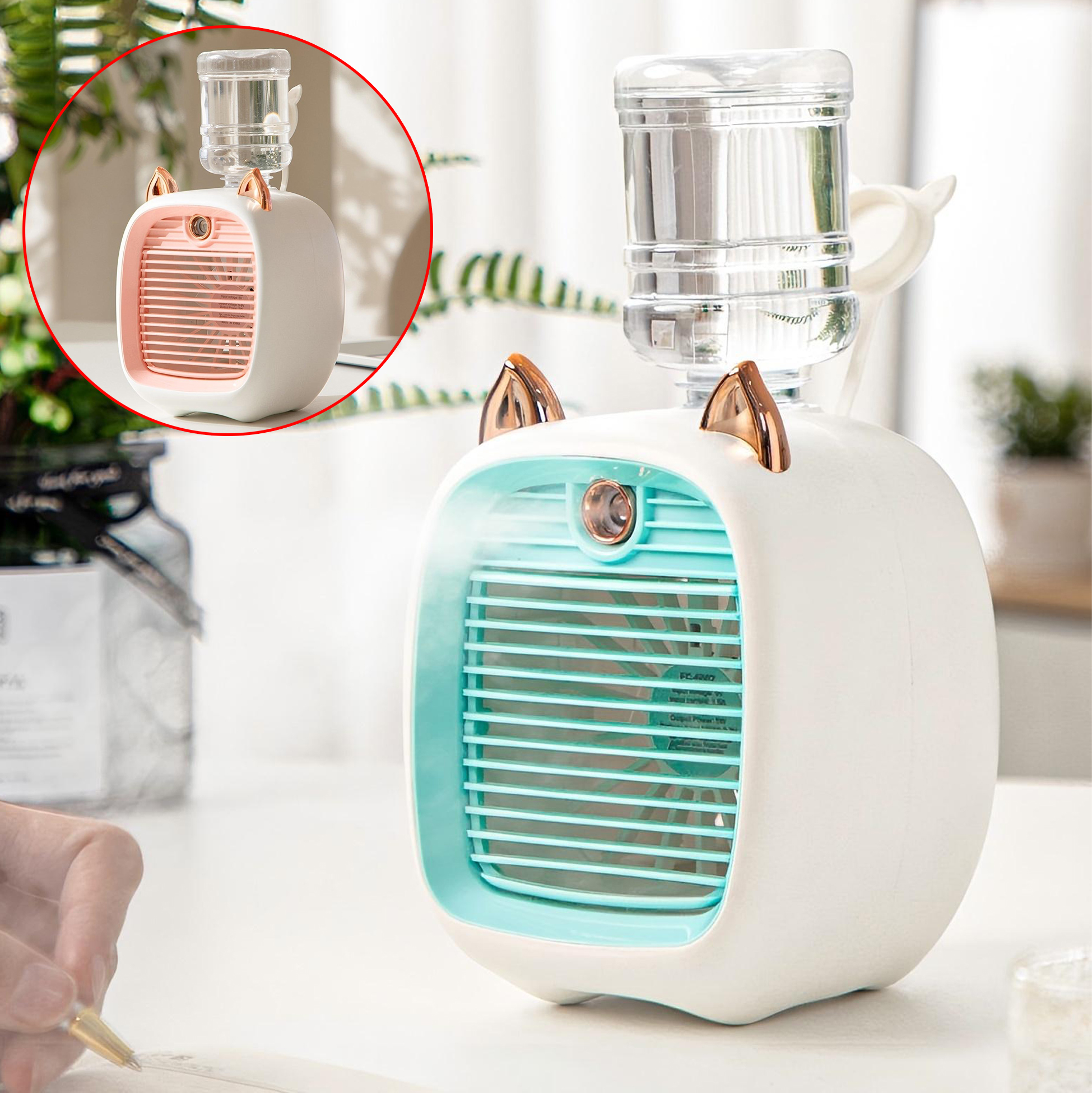 Cute Cat Inspired Mini Evaporative Air Cooler 