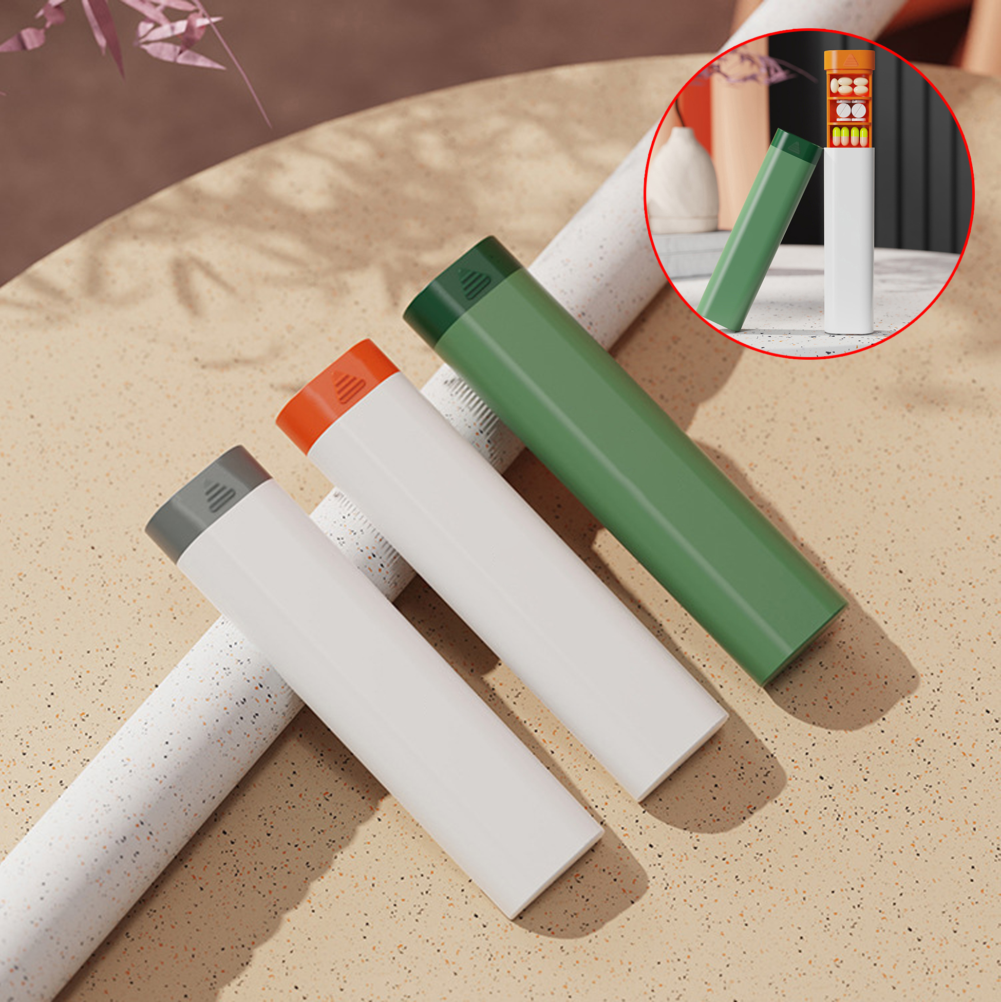 Portable Multi Compartment Pill Organizer 