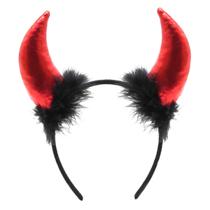 Devil Horns Headband with Furry Base