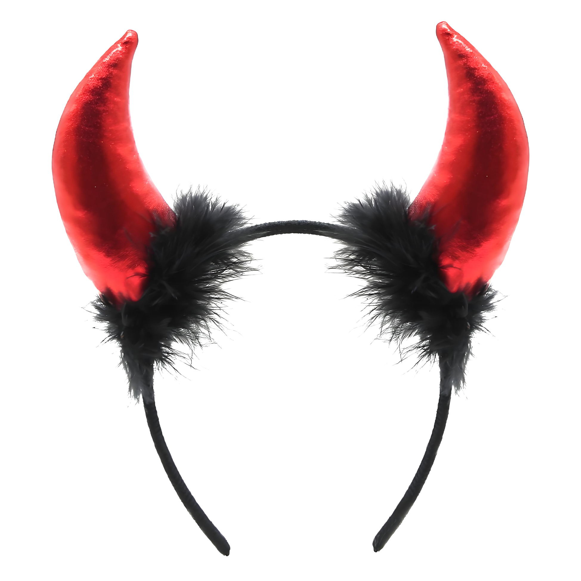 Devil Horns Headband with Furry Base