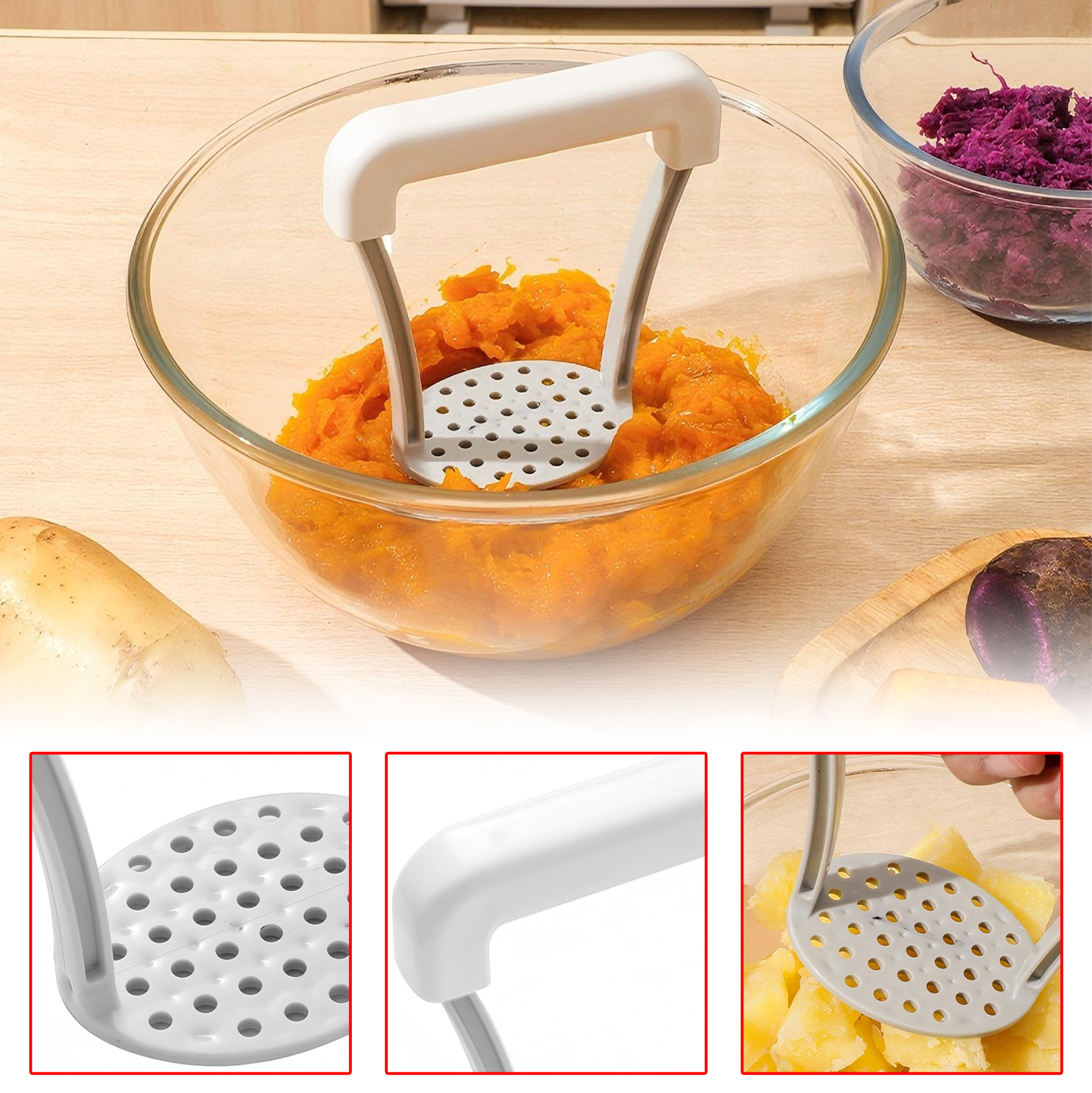White Potato Masher