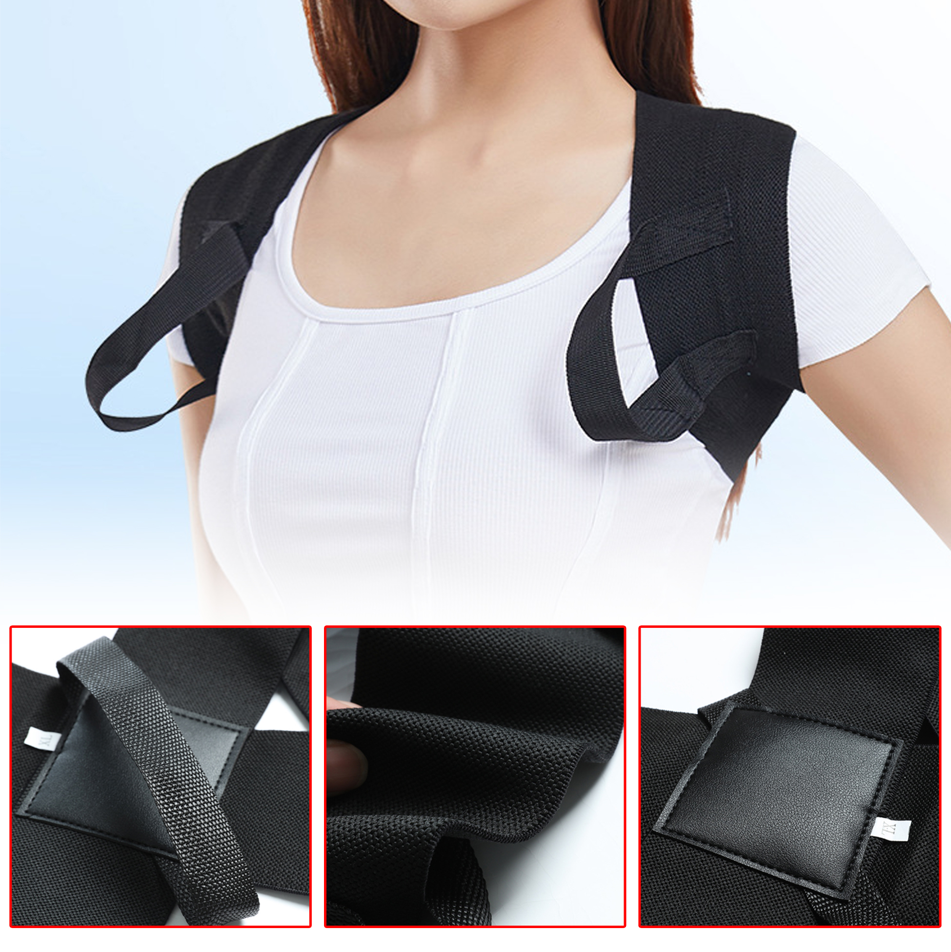 Unisex Black Posture Corrector
