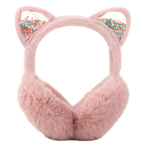 Cute Cat Ear Earmuffs with Glitter