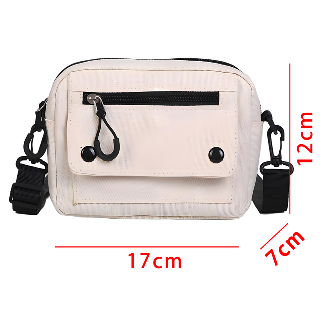 Yellow Canvas Crossbody Bag with Front Pocket