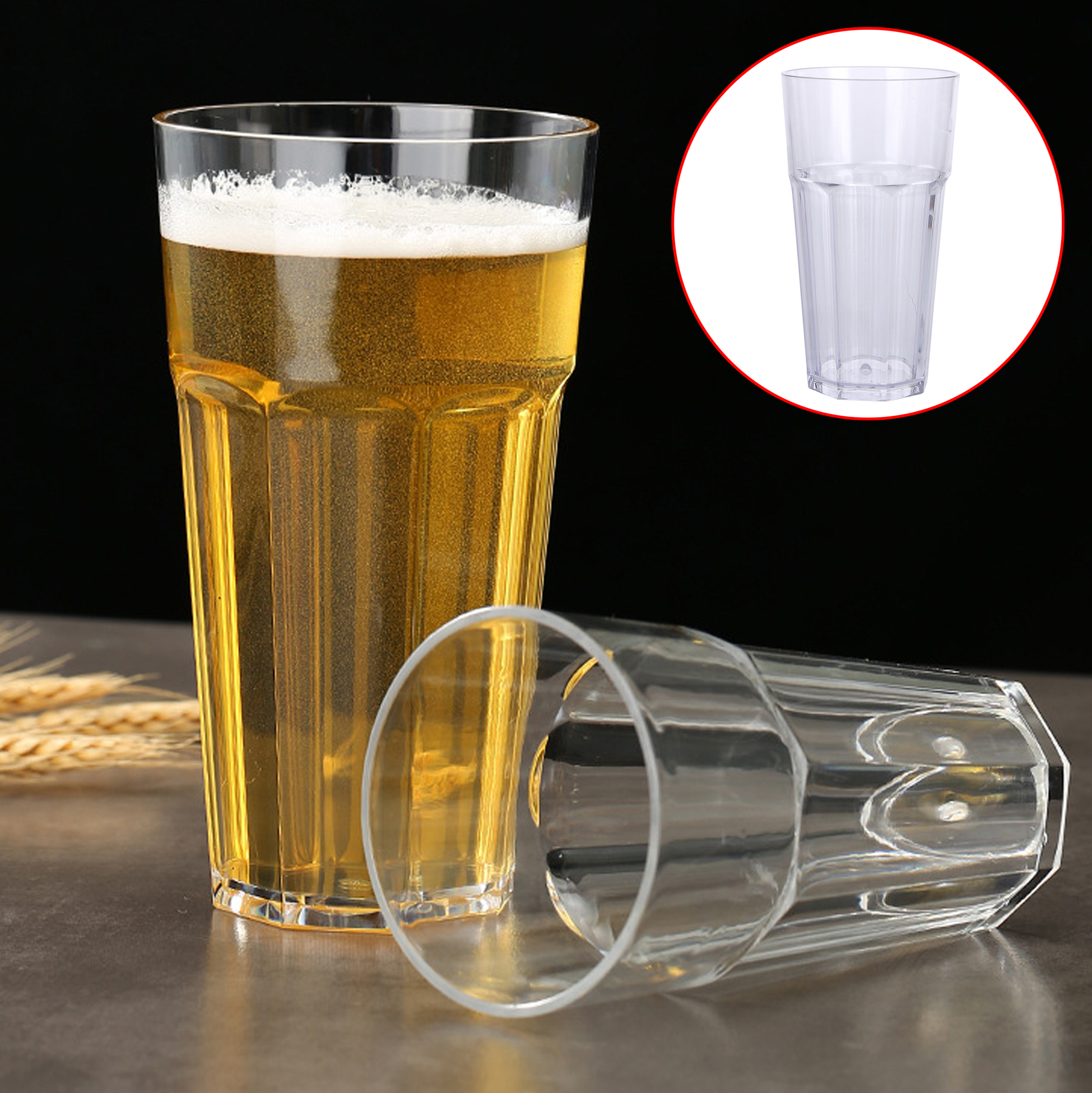 650ML Clear Glass Drinking Cup
