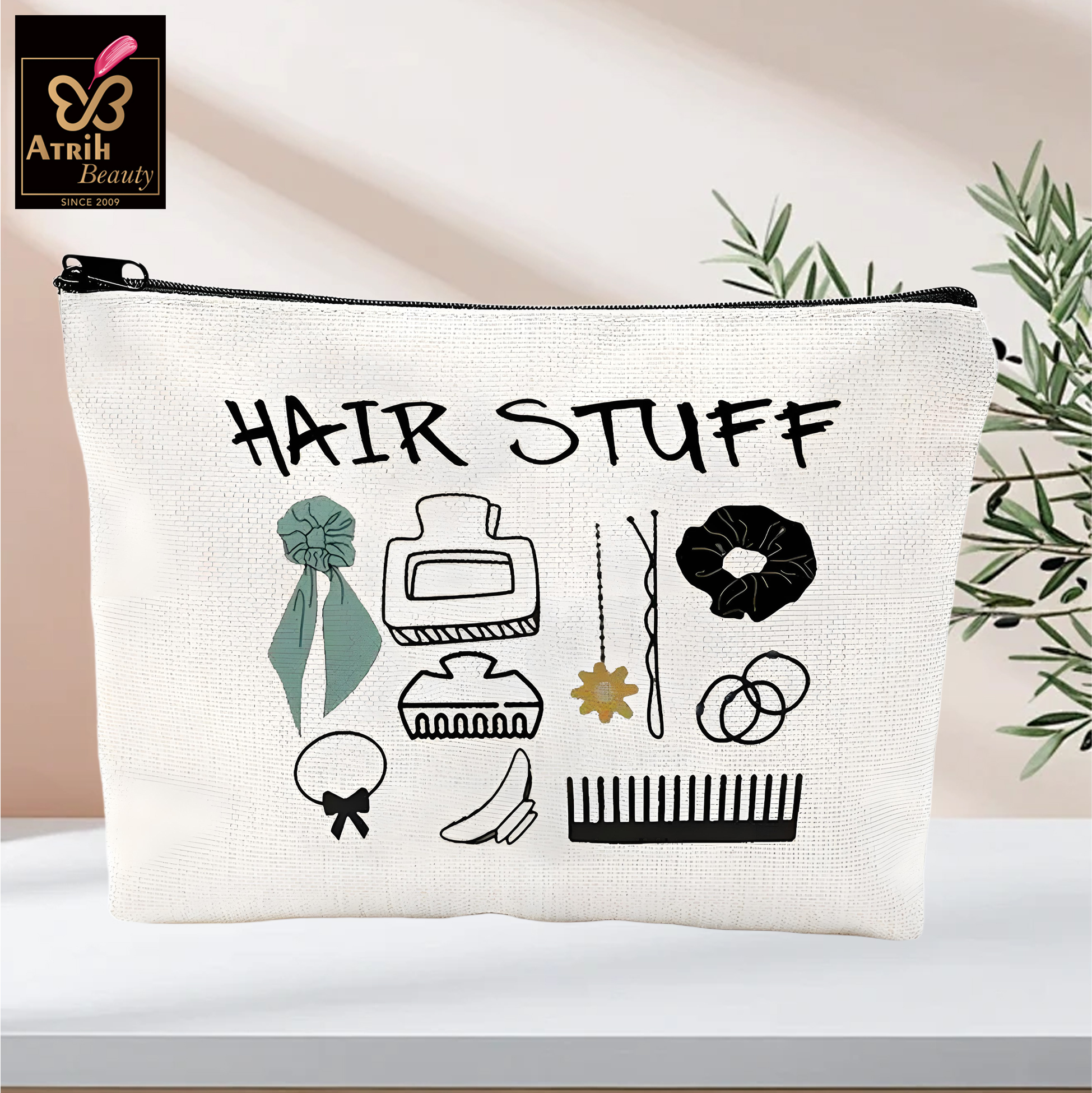 Make Up Canvas Zipper Pouch