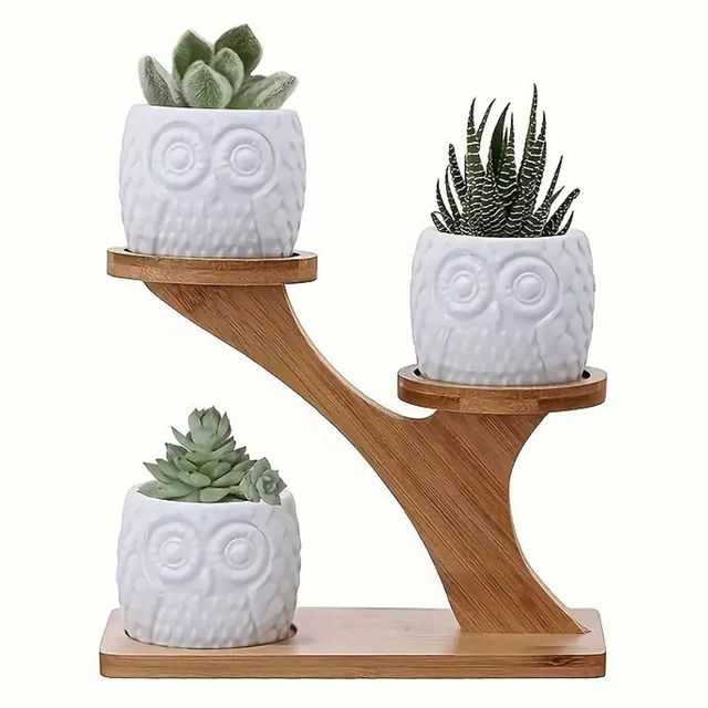Bamboo Multi - tiered Plant Stand