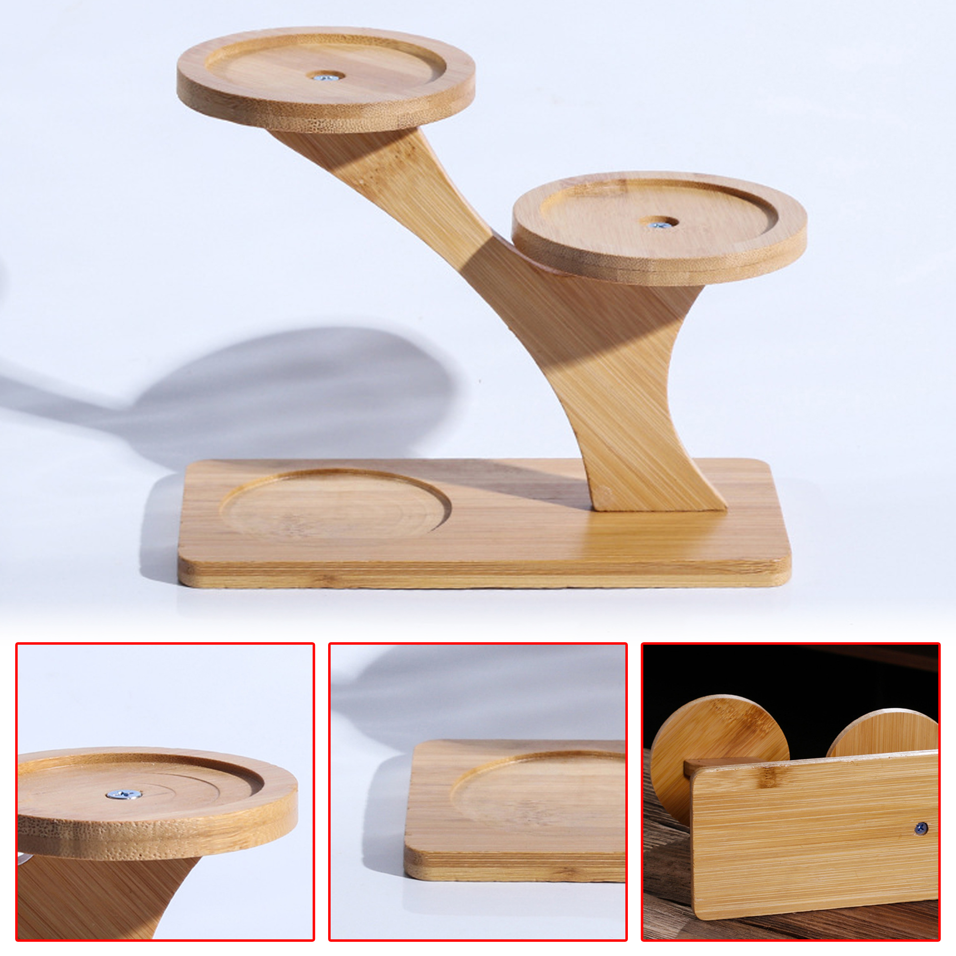 Bamboo Multi - tiered Plant Stand