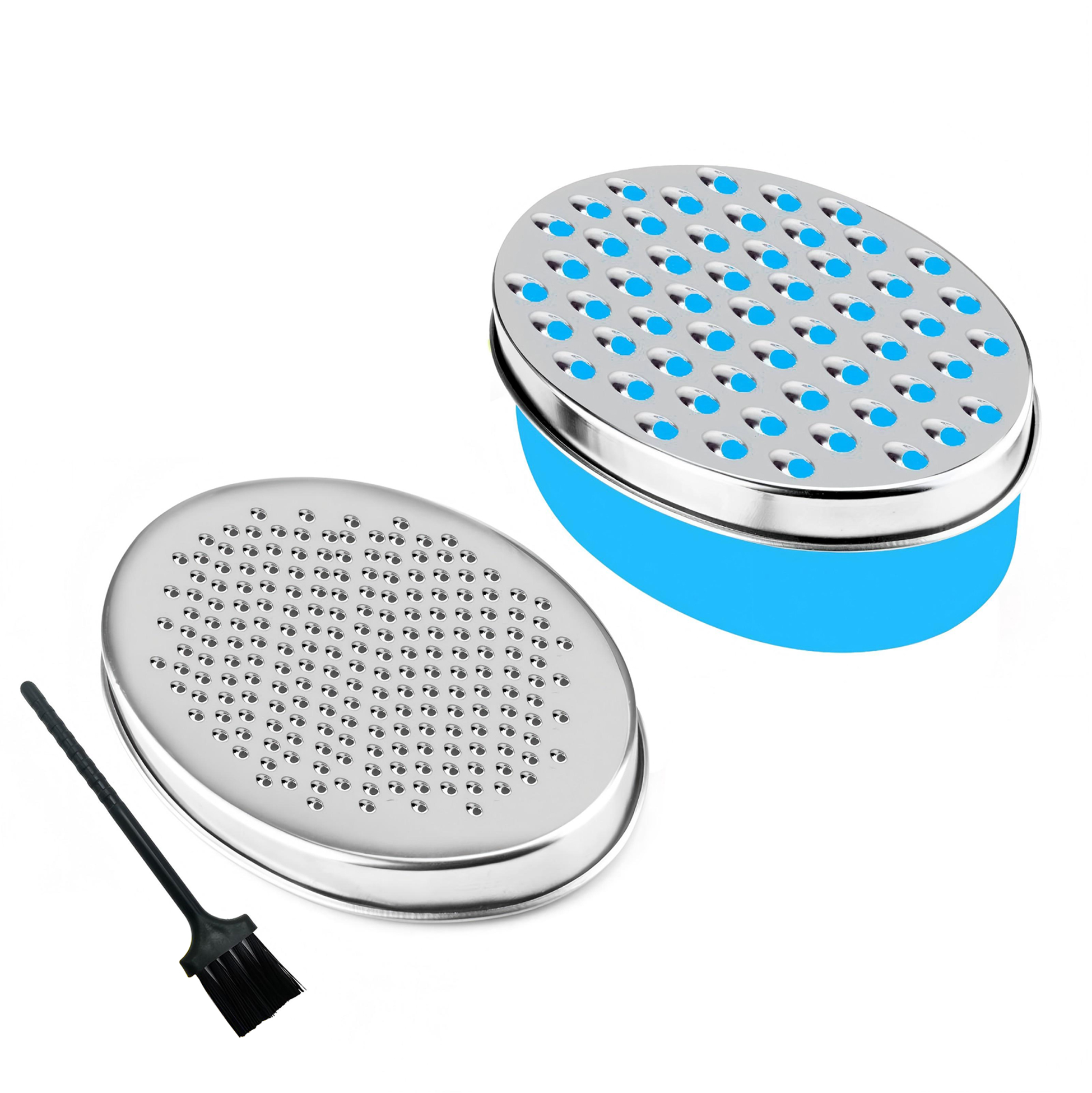 Stainless Steel Oval Vegetable Grater with Container