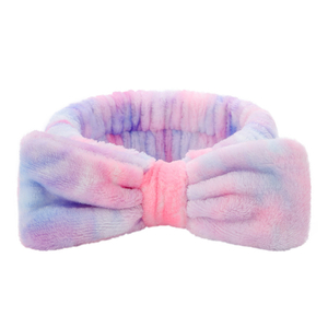 Tie-Dye Plush Bow Hairband