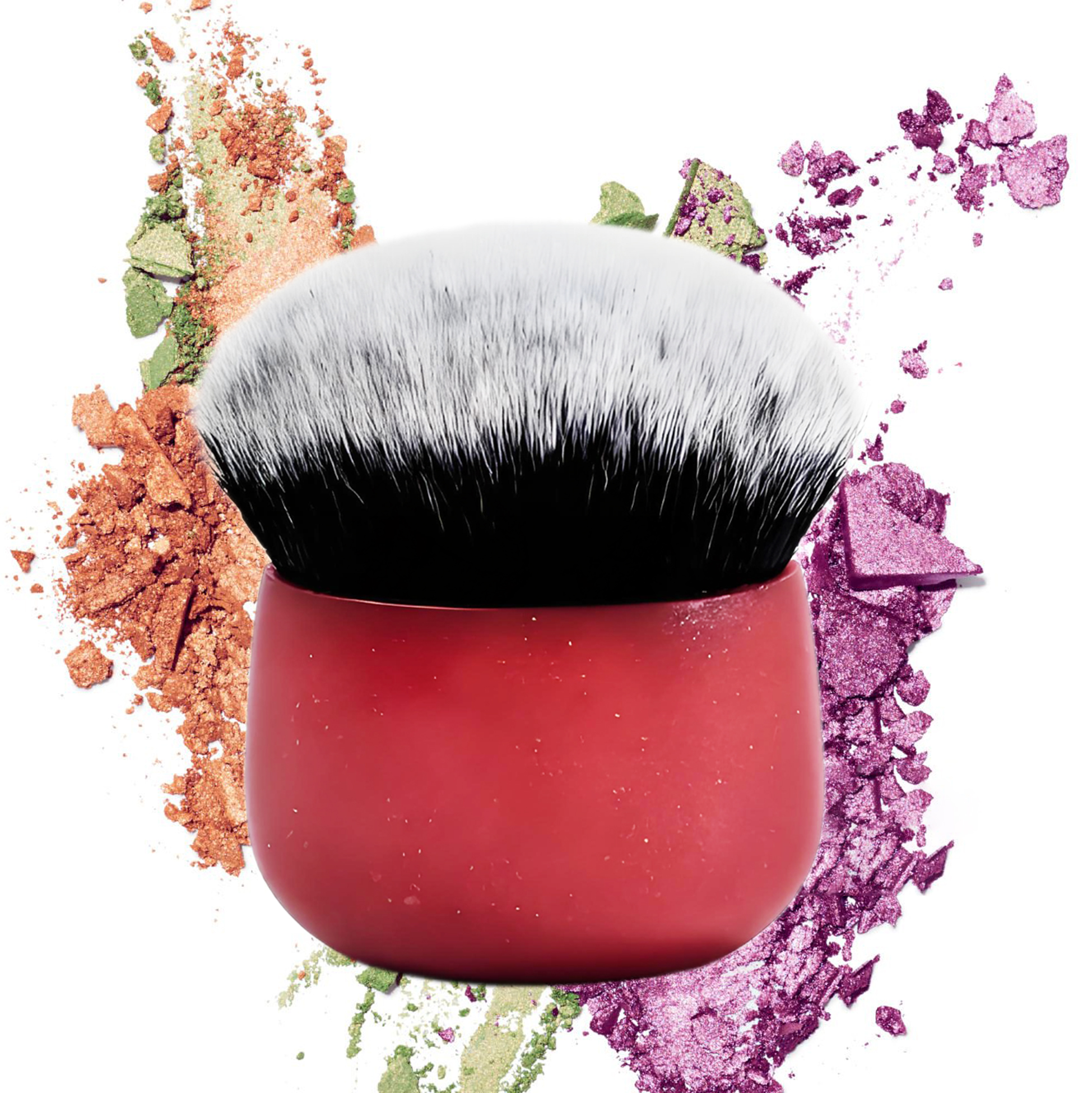 1855Round Makeup Brush with Red Handle