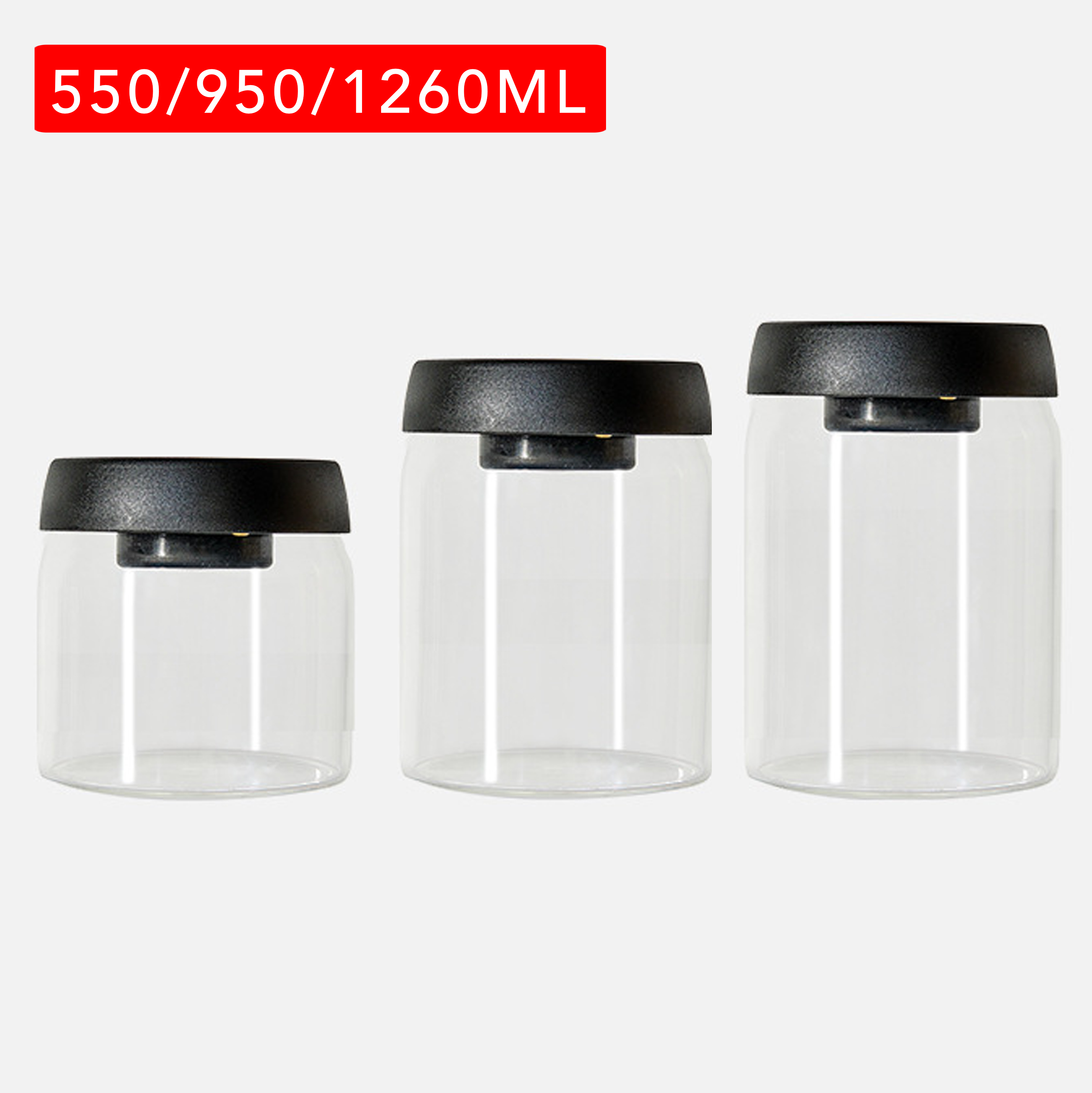 Airtight Bamboo Lid Glass Storage Jars for Home Use