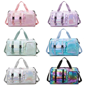 Holographic Duffle Bag, 45L Iridescent Gym Bag