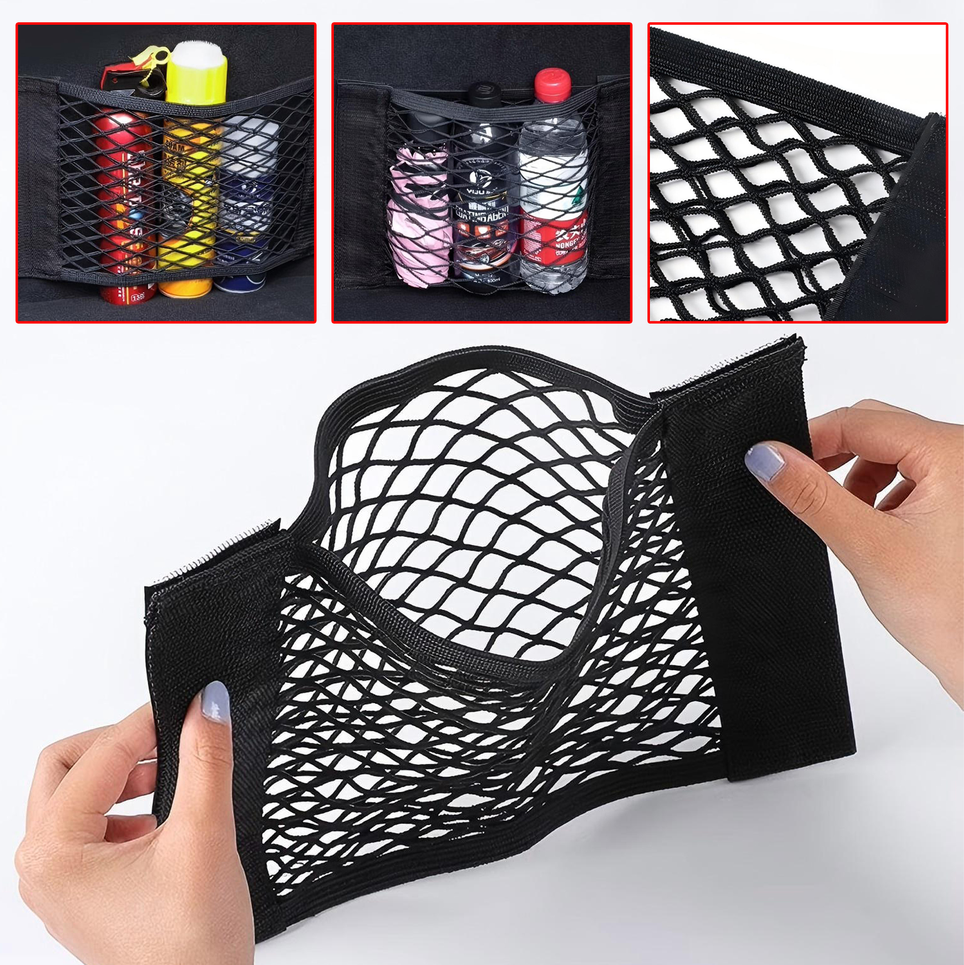 Elastic Black Mesh Car Storage Net