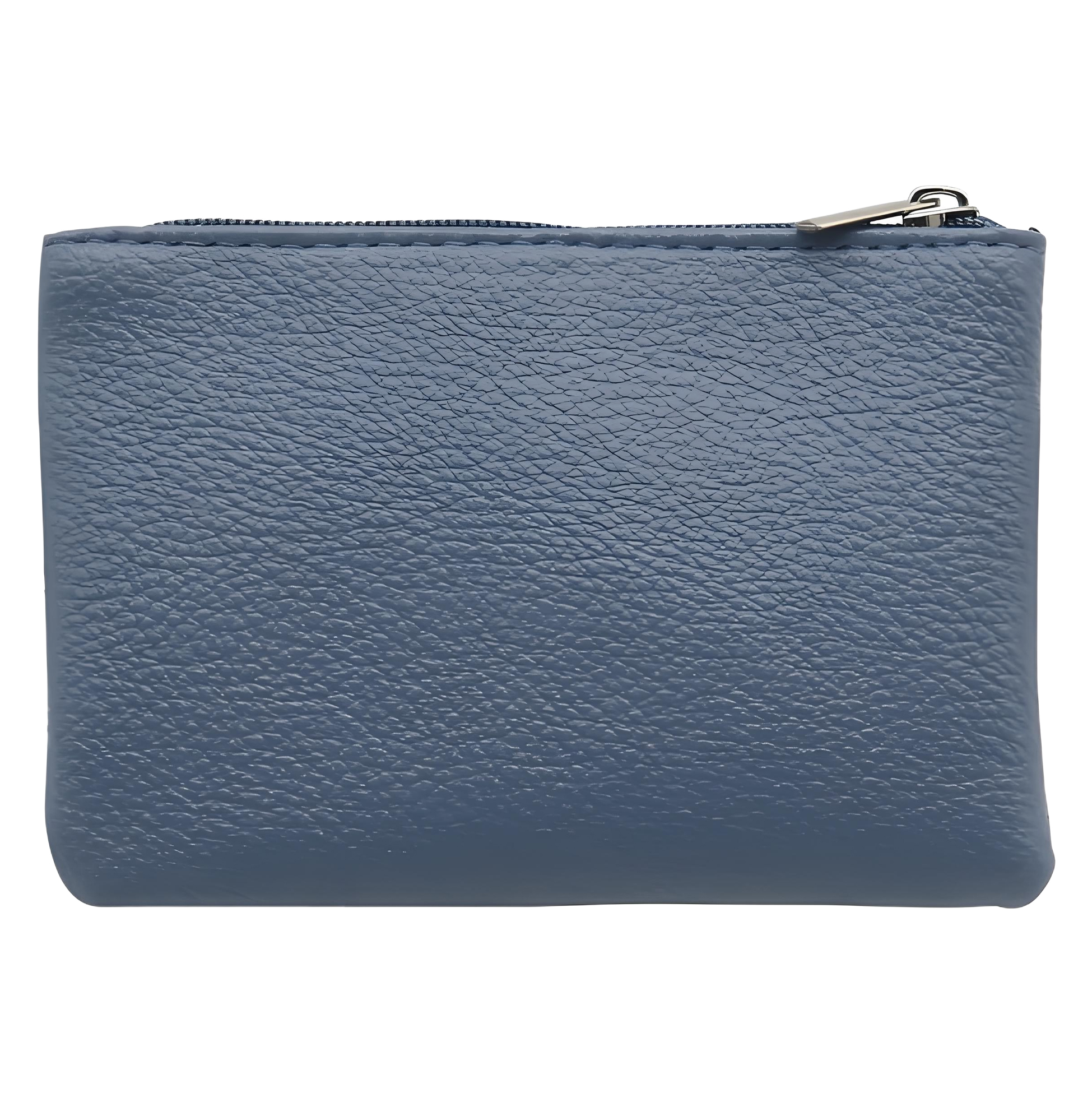 PU Leather Zippered Card & Coin Wallet