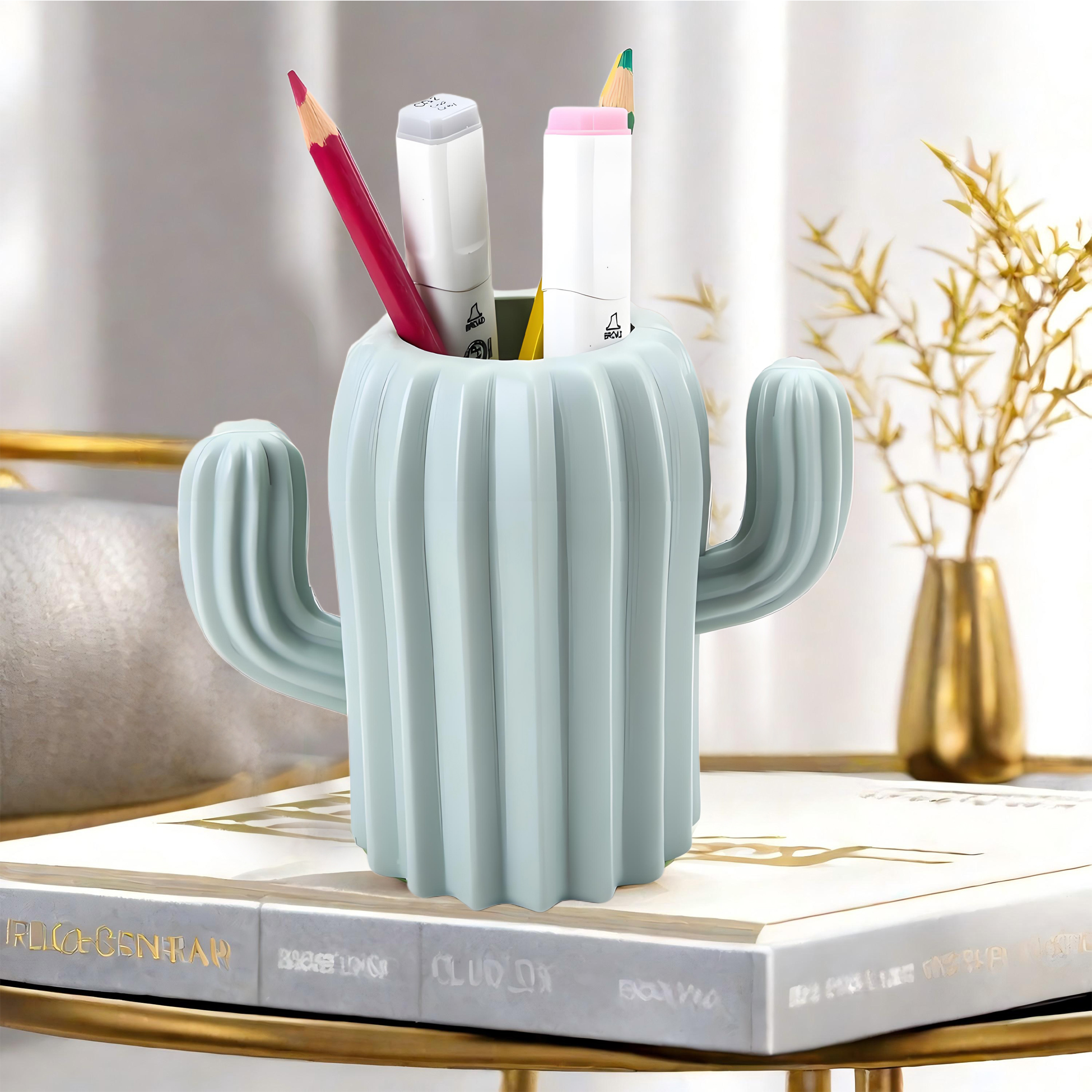 Cactus Shaped Stationery Pen Holder