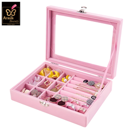 Pink Jewelry Box with Mirror
