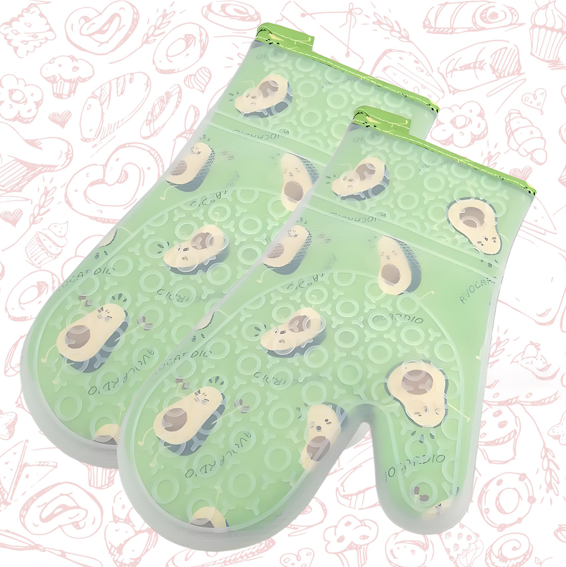 Avocado Themed Silicone Oven Mitt