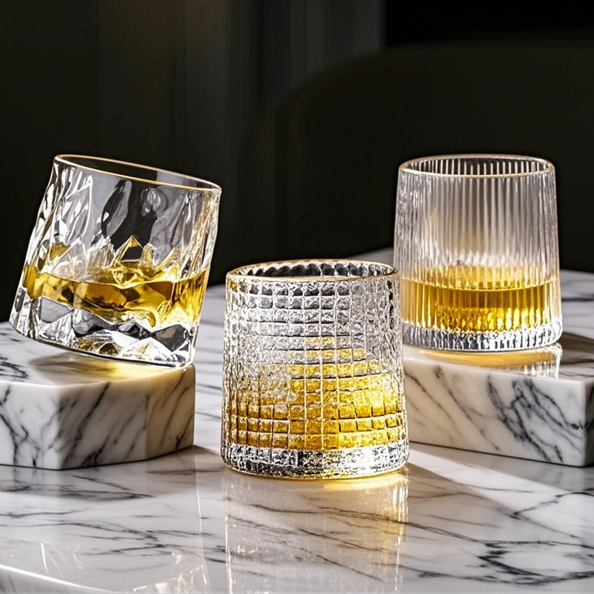 200ML Stylish Patterned Whiskey Glasses