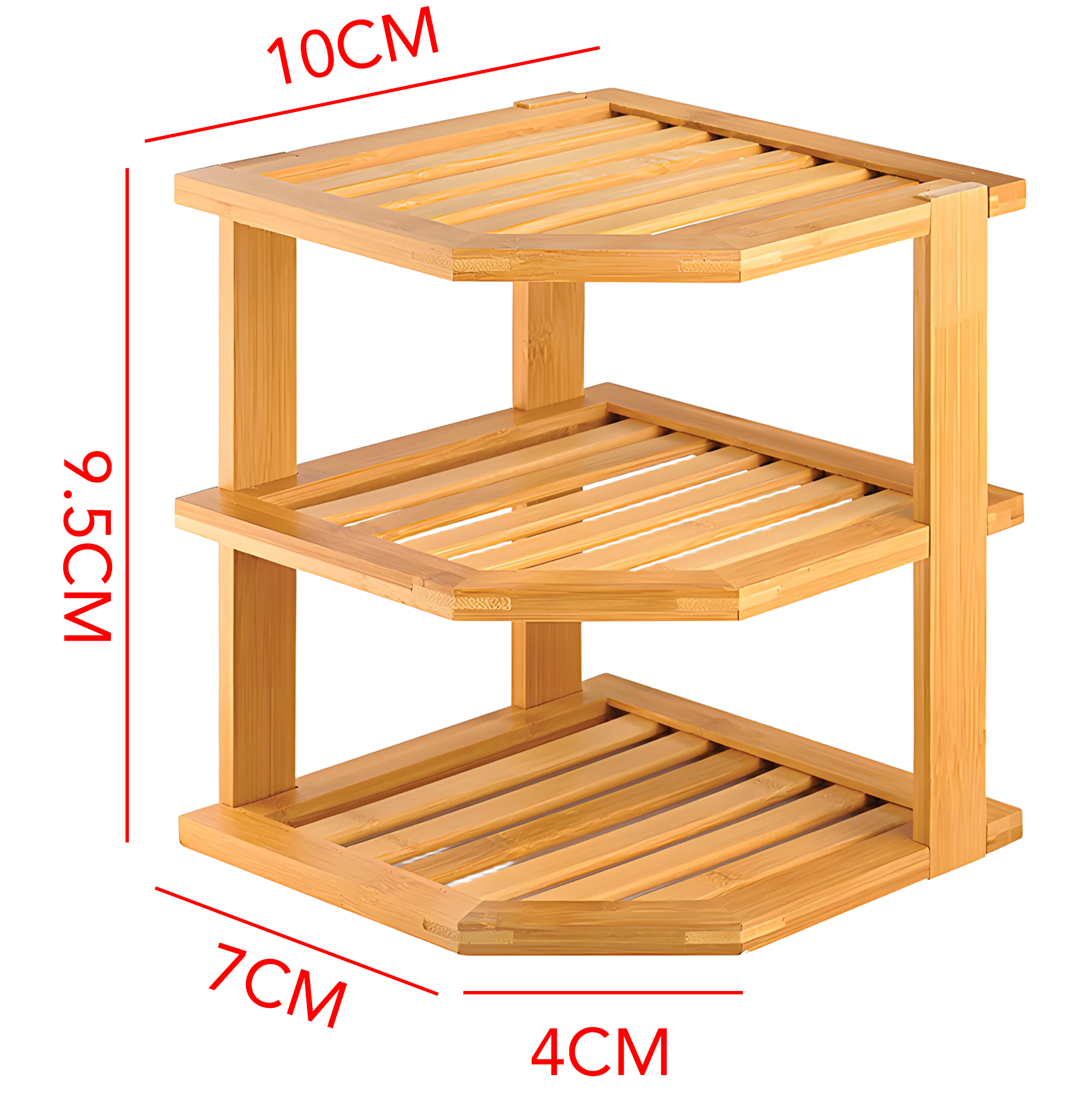 3-Tier Bamboo Plate And Dish Rack