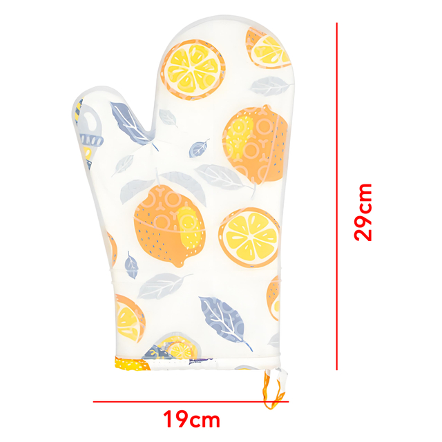 Citrus Patterned Silicone Oven Mitt