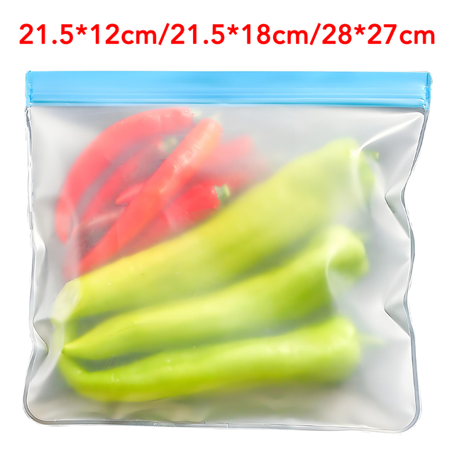 3 Piece Set of PEVA Food Storage Bags