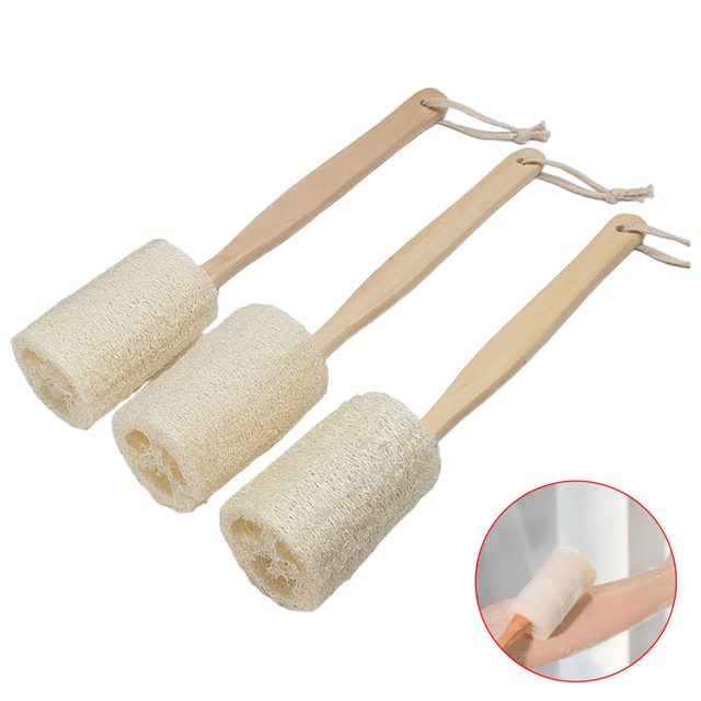 Wooden Handle Loofah Bath Sponge