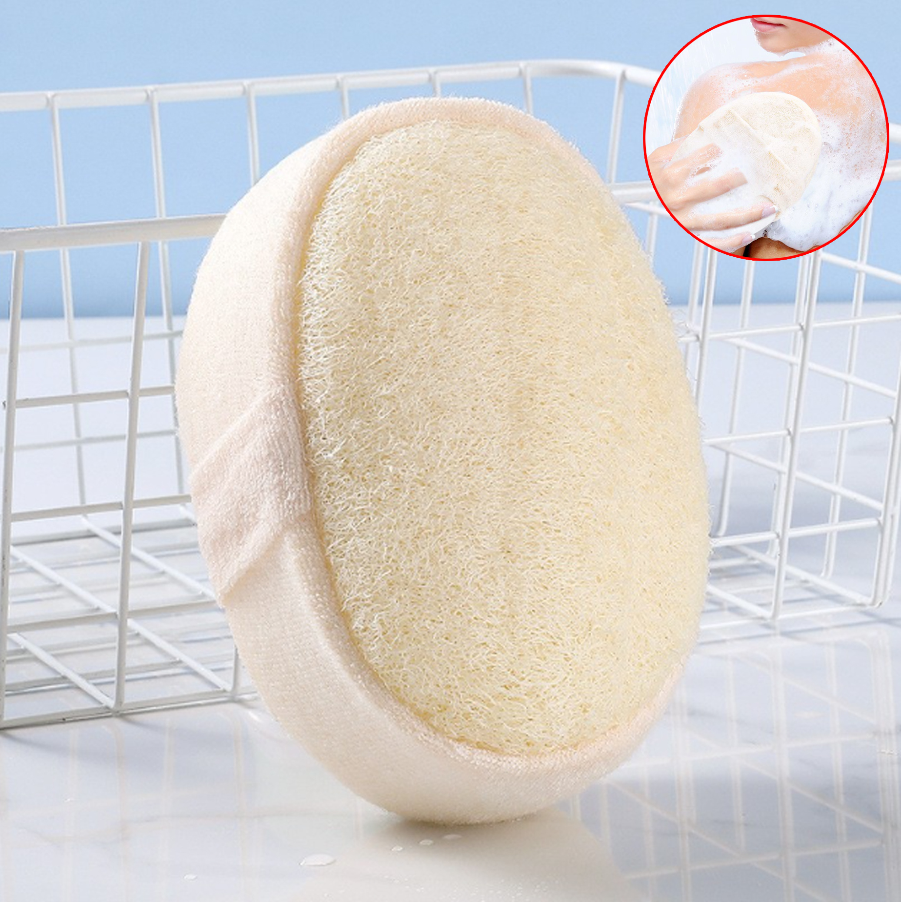 Soft Natural Loofah Exfoliating Bath Pads