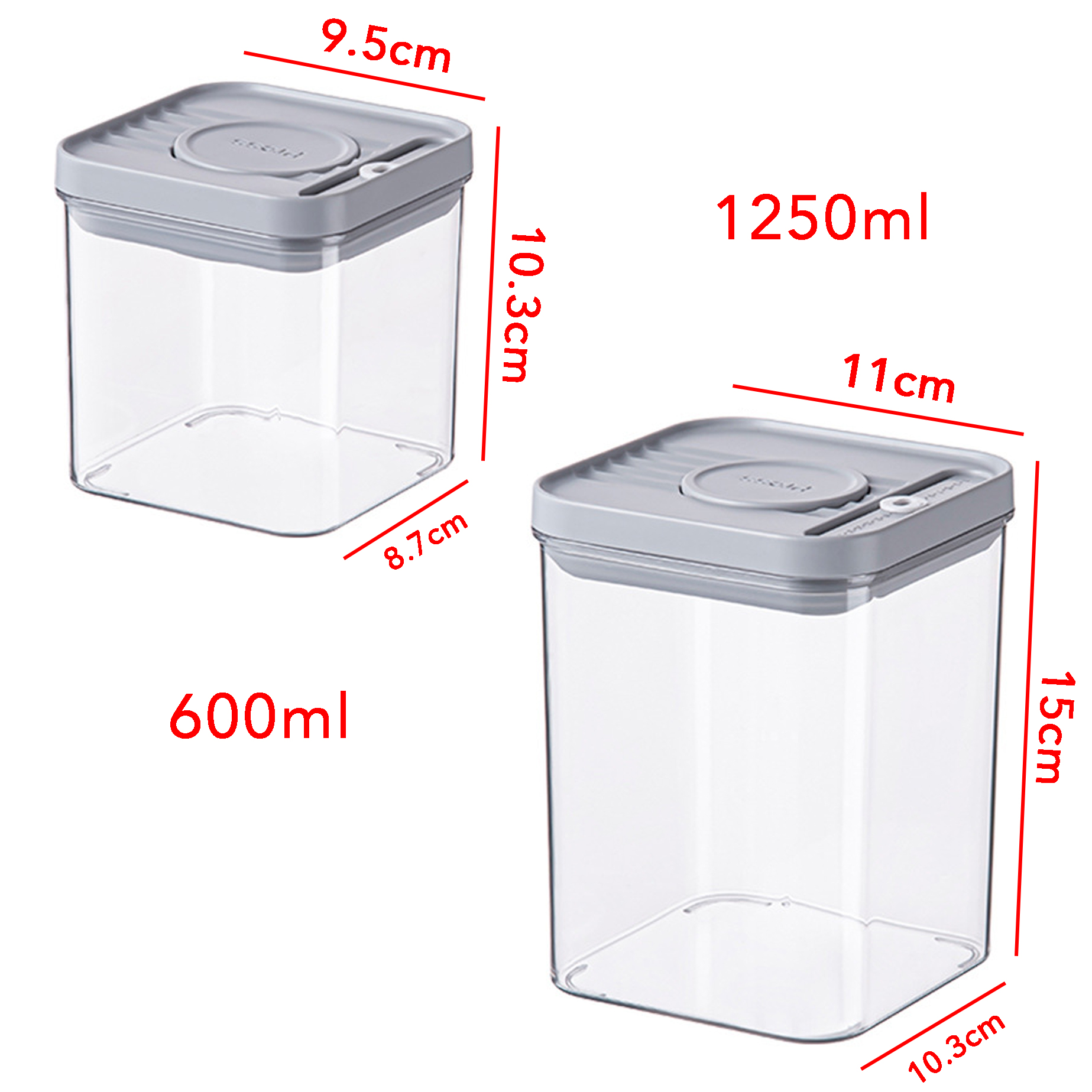 Airtight Plastic Food Storage Containers