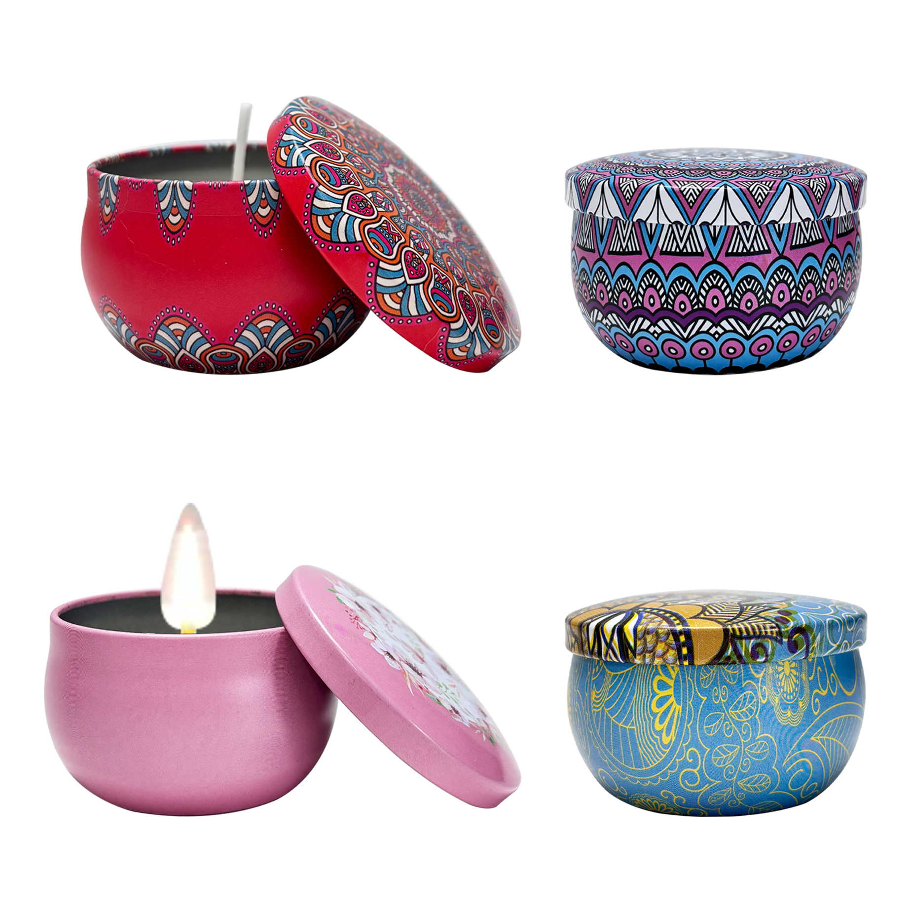 Decorative Scented Candle Tin