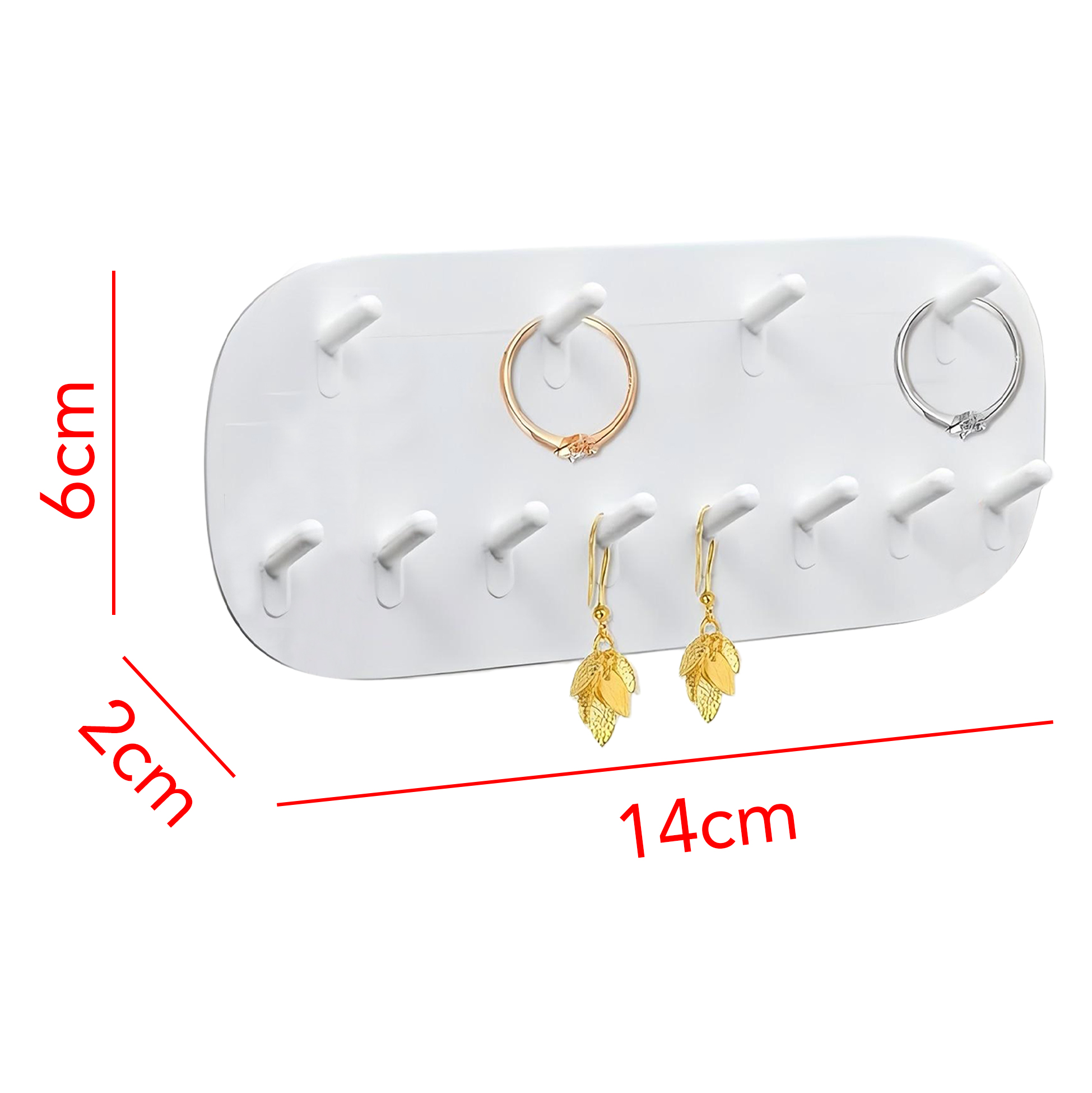 Hanging Jewelry Organizer with 12 Hooks