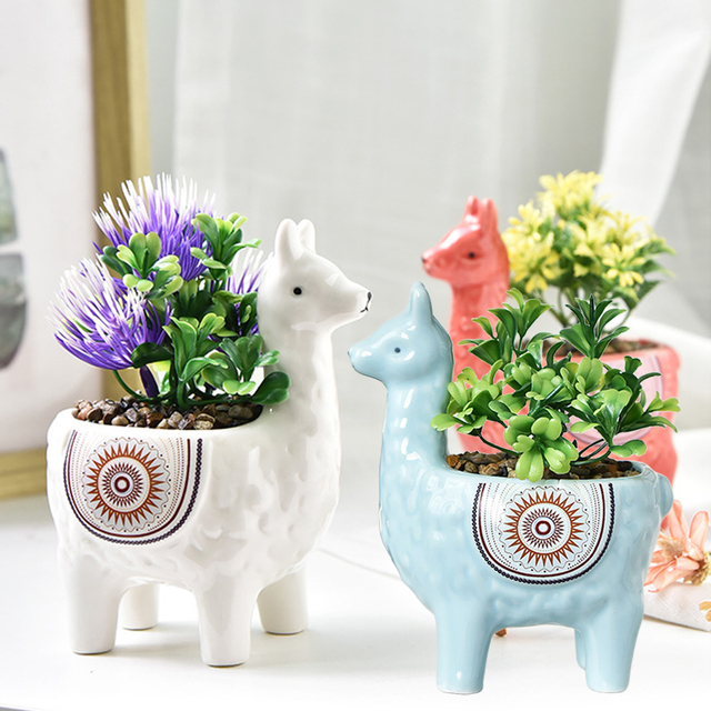 Set of 3 Alpaca Succulent Pot