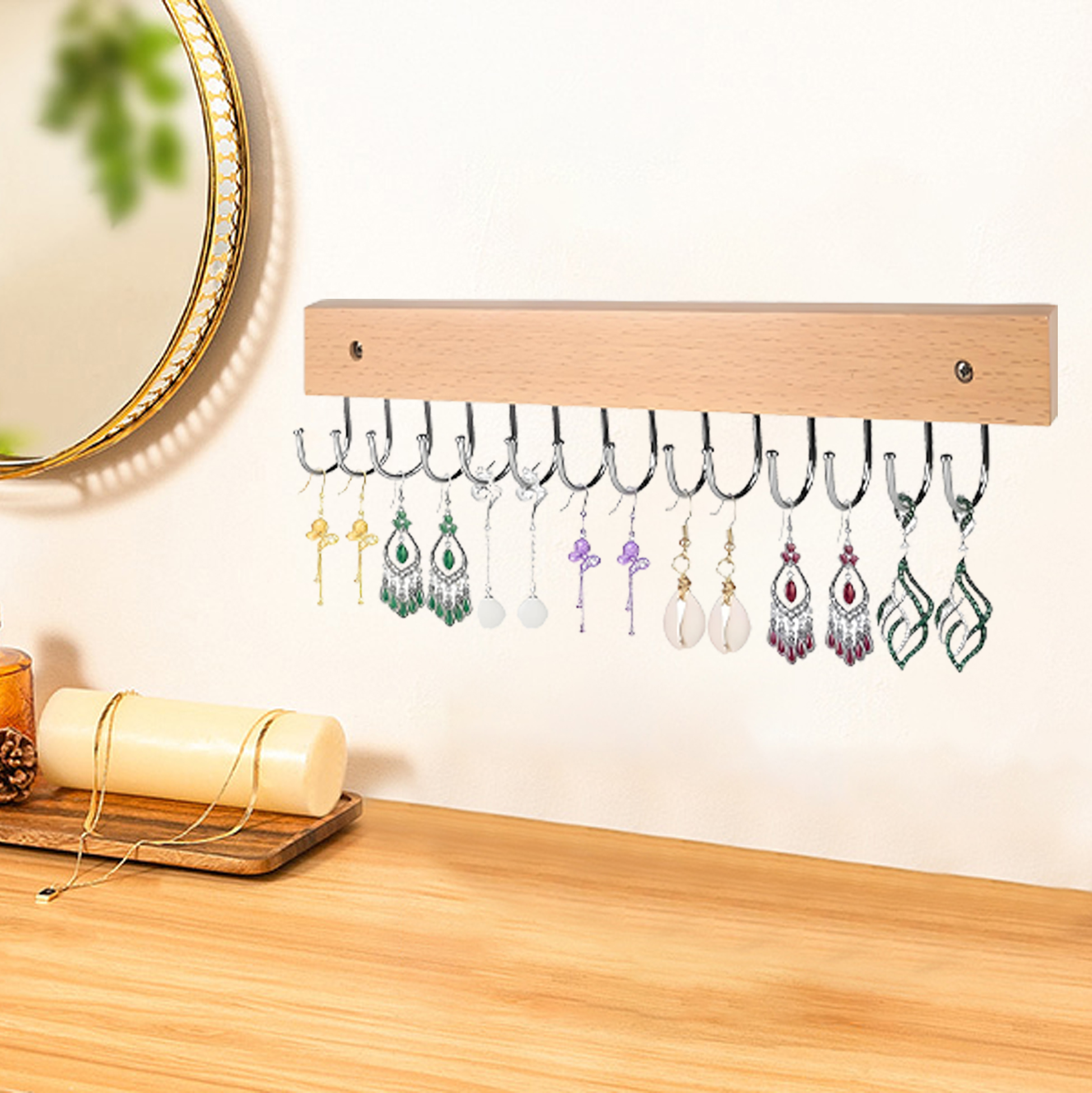 Wall Mounted Necklace Holder