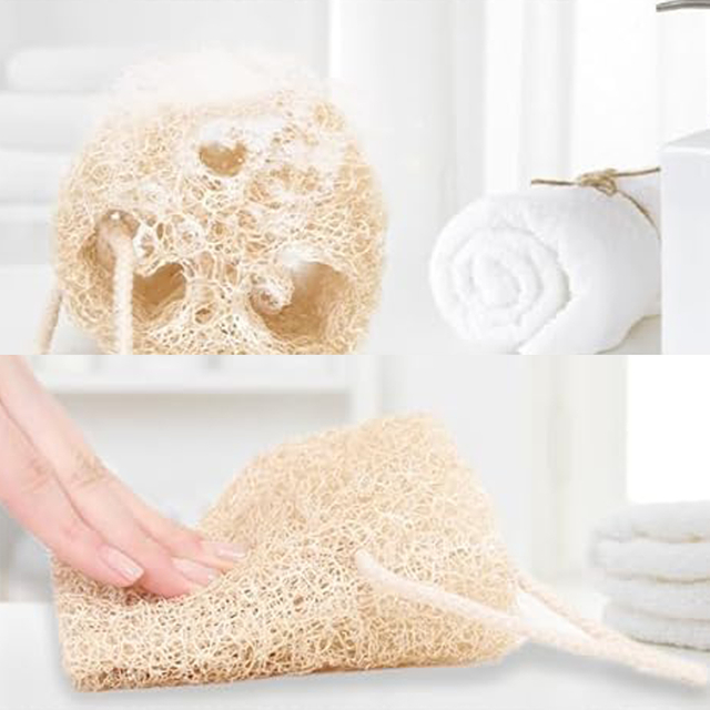 Natural Loofah Cylinder Bath Sponge