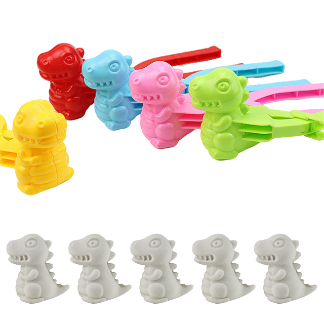 Dinosaur-Shaped Snowball Clip