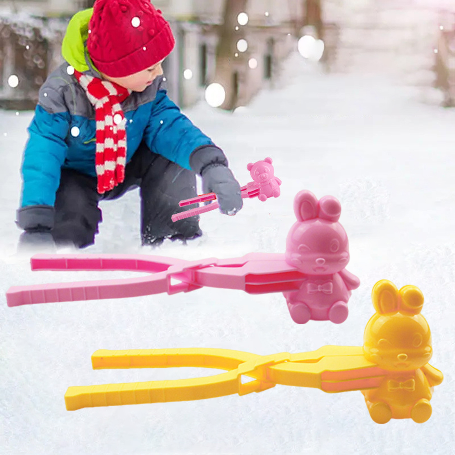 Rabbit-Shaped Snowball Maker Clips