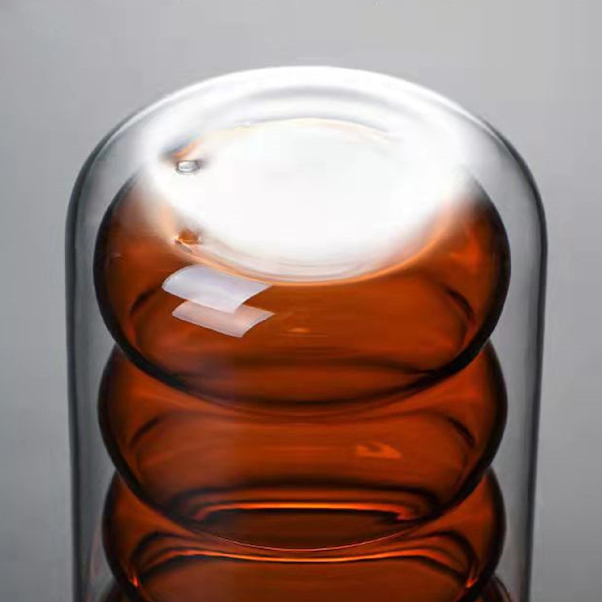 200ml Double Walled Wavy Glass Cup