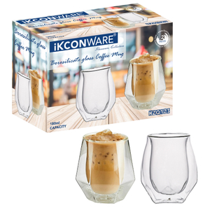 180ml Double Walled Glass Cup