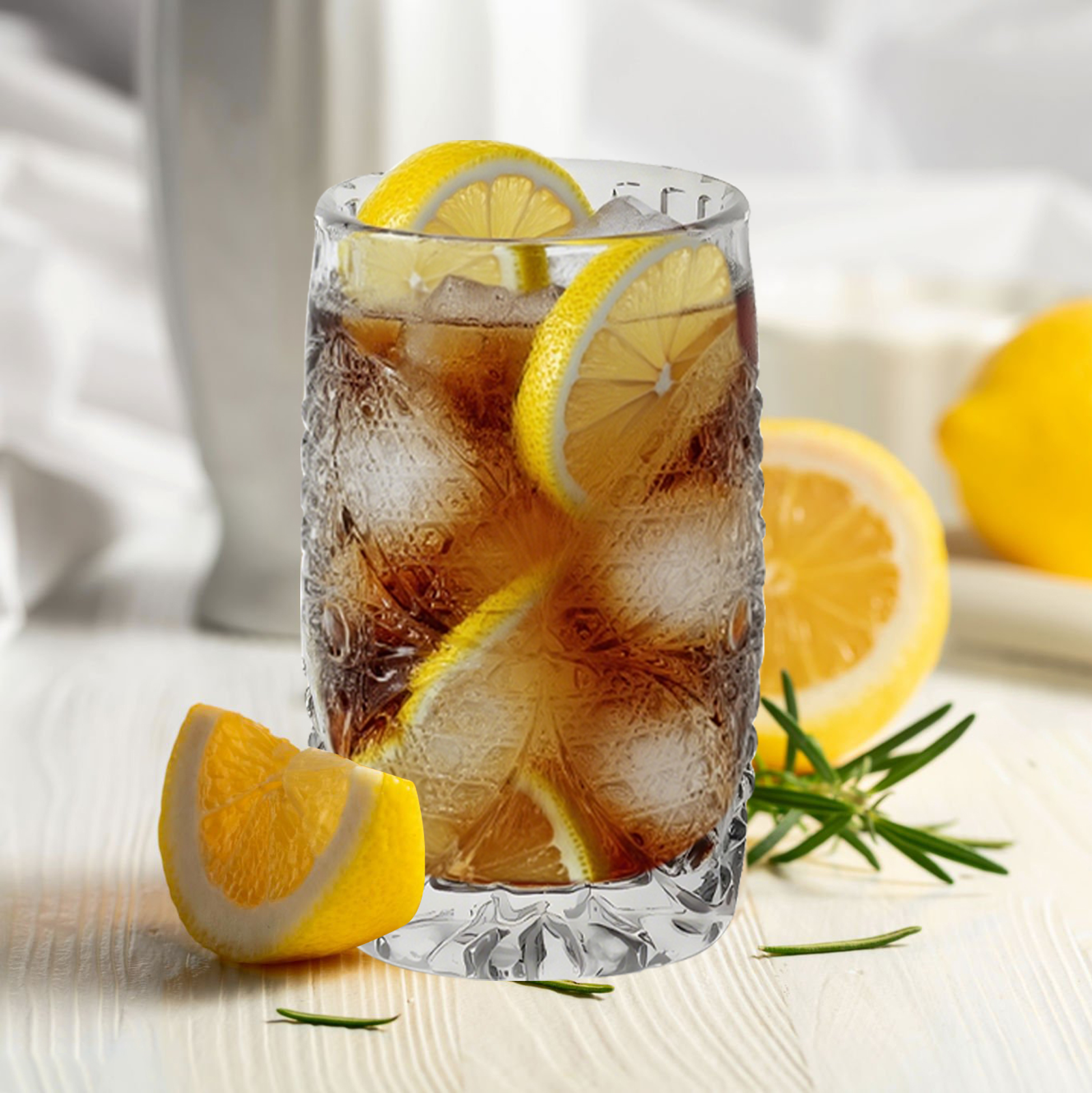 6-Piece Embossed Cocktail Glass Set
